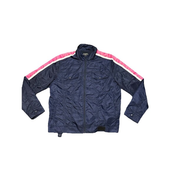 PRPS x Jim Jones Contrast Nylon Jacket Men’s Large Navy, Pink & White Stripes - Picture 1 of 7